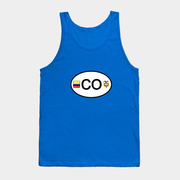 Colombia car country code Tank Top by Travellers